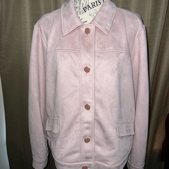 Anne Klein Women's 5 Button Jacket with Flap Pockets, Ballet, Size: XL - Picture 3 of 9